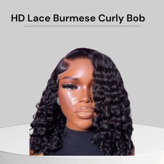 Burmese  Curly Bob Wig